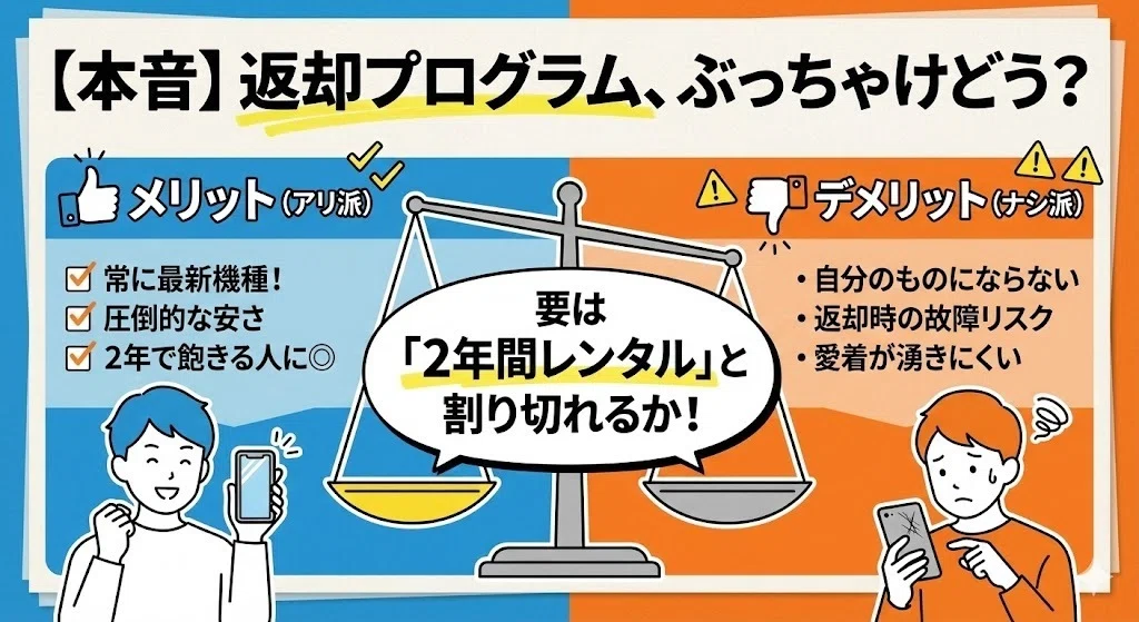 ahamo iPhone 返却プログラム メリット・デメリット 正直な感想
