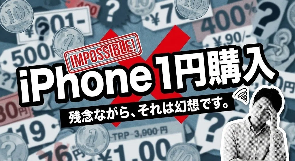 結論、ahamoでiPhoneは1円では買えない